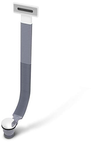 Überlauf flexibel für Badewannen Badewannenüberfluss Kopf rechteckig verchromt Badewannen-Überlauf