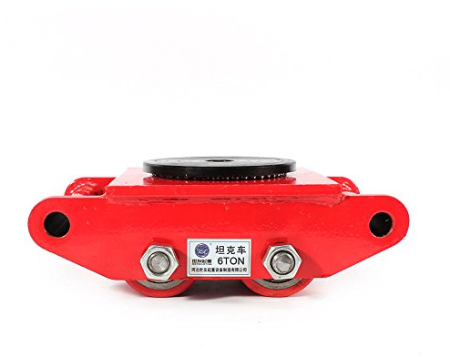 Hansemay Pro-Lift-Montagetechnik 6t Panzerrollen, Heavy Duty Maschine Dolly Skate Roller, Möbel Gerät Transportwagen mit 360 Rotation Cap (rot)