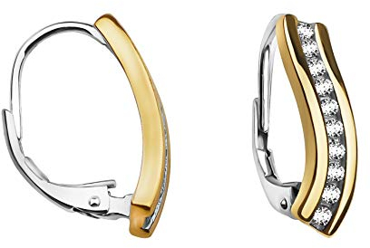 SOFIA MILANI - Damen Ohrringe 925 Silber - Creolen Bicolor Gold - 20537