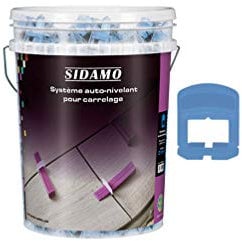 Seau de 1 000 Croisillons de carrelage auto-nivelants - Ép. 3 mm Bleu pour carreaux de 0 à 12 mm