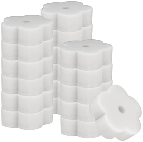 18 Pcs Oil Absorbing Scum Sponges, Flower-shaped Hot Tub Cleaning Sponges, Oil Sponge Cleaning Tools Sponges for Hot Tub, Kitchen, Bathroom, Home - White