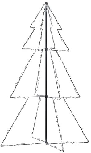 vidaXL Weihnachtskegelbaum 200 LEDs Indoor Outdoor 98x150 cm