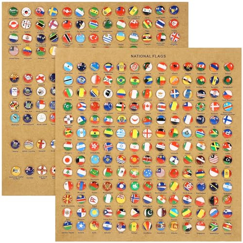218 Pièces Punaise Drapeau du Monde Carte du Monde en Liege Pins Drapeaux Monde pour Carte De Voyage du Monde Tableau D'affichage Bureau
