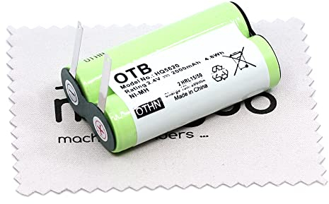 Ersatz Akku passend für Braun 3570, 7790, 3570, 3520, 3770, 4510, HP2710, HP2720, HP2750, HS350, HS600, HQ4890, HQ6720, HQ7320 (Ersetzt 138 10609) Rasierer Akku OTB mit mungoo Displayputztuch