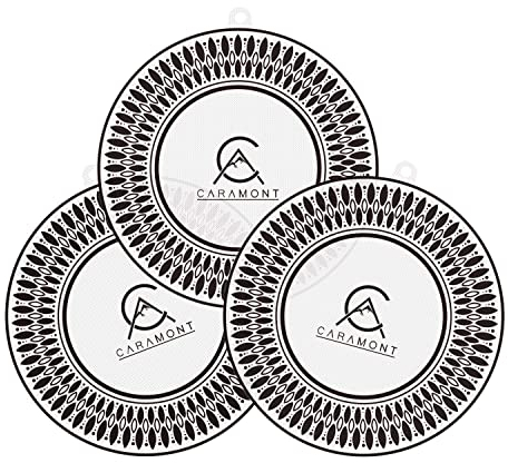 Caramont, Juego de 3 Alfombrilla para Placa de Inducción (Magnética), Protección Anti arañazos, Protectora de Silicona Antideslizantes, Aislante Térmico, Reutilizable, Protege la Placa, 24 Cm