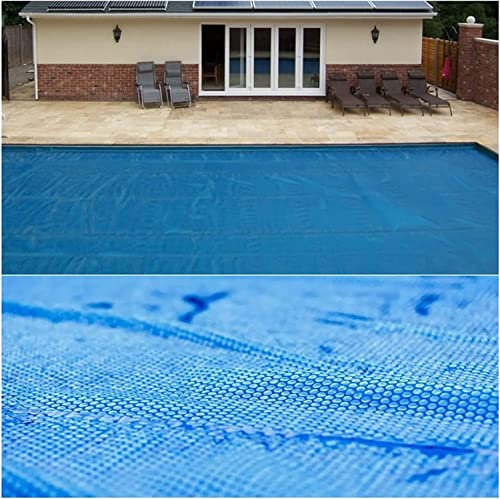 OKUOKA Rainproof Pool Cover Solar Pool Cover 16 Mil Blue Bubble Solar Blanket for Spa and Hot Tub, 2m - 10m (Size : 2m x 4m (6ftx13ft))