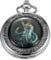 Whodoit Mechanische Taschenuhr mit Drachen-Motiv, römische Ziffern, mechanische Taschenuhren für Herren, mit Kette, Geschenk, MW162, Mechanisch