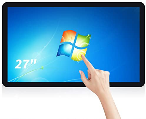 TouchWo 27 pollici Touch Screen All-in-One Panel PC industriale, USB, VGA e HD-MI, Windows 10 Intel i3, 4GB RAM 128G SSD Smart Board per aula, riunione, commerciale
