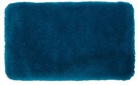 Gözze - Deluxe Badteppich mit extra hohem Flor, 100% Polyester (Mikrofaser), Mit Antirutschbeschichtung, 70 x 120 cm - Petrol