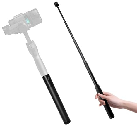 KOMI Verlängerungsstange kompatibel mit G5/SPG Gimbal-Stabilisator Erweiterbar Stabhandgerät ausziehbarer Selfie-Stick Faltbare Stange mit 6,35 mm Gewinde Handstange Verstellbarer Halter