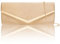 Larcenciel Clutch Gold, Damen Handtasche mit Abnehmbarer Kette, Elegant Wildleder Abendtasche für Braut, Envelope Crossbody Tasche Bedruckte Schultertasche für Hochzeit, Party, Feiertage, 25×11×4cm