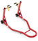 TANGZON Motorcycle Front Paddock Stand, Universal Width-adjustable Front Wheel Lift with 4 Wheels & Non-slip Pads, L-shaped Metal Motorbike Stand for Home, Garage, Repair shop (Red)