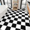 Yullpaper PVC Bodenbelag Fliesenoptik Vinylboden Selbstklebend Schwarze und Weiße Fliesenaufkleber Boden Klebefliesen Bad Boden Schwarz Weiß Klebevinyl Bodenfliesen Selbstklebend 4 Stück 30 X 30cm