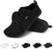 Geweo Chaussures Pieds Nus Barefoot Décontractées Running Trail Femme Homme Minimaliste Baskets Marche Unisexe Large Orteil Trekking Sneakers Respirant Poids Léger pour Noir 44EU