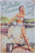 30 x 20 cm Retro Vintage Blechschild für Italien Roller Fans - „Les Belles Vacances – From France with Love“
