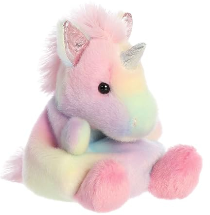 Aurora Adorable Palm Pals Sorbet Unicorn Stuffed Animal - Pocket-Sized Play - Collectable Fun - Rainbow 5 Inches