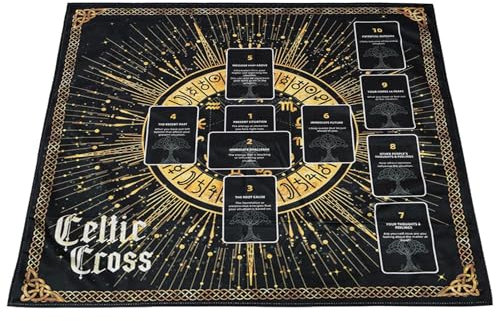 Pzuryhg Tarot-Tischdecke – spirituelles Tuch | dicker Samtstoff, Altar, Tarotkartentuch für Küchenpartys, Wanddekoration