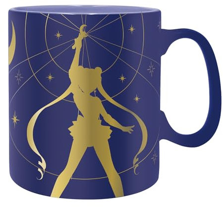ABYSTYLE Sailor Moon Keramiktasse mit goldenem Sailor Moon für Kaffee und Tee, 460 ml