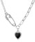 KummerSaprk Halskette mit Anhänger in Form einer Sicherheitsnadel für Damen, kubanische Gliederkette aus Edelstahl, Gothic-Zubehör, Metall, kein Edelstein, Metall, Kein Edelstein