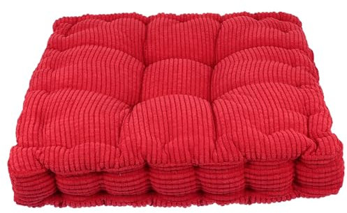 Hoement 38 * 38cm Dickes Hochweiches Quadratisches Pad Rotes Bequemes Sitzkissen