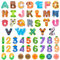 saerryor Magnetic Uppercase Letters and Numbers, fridge magnets for kids, 52 Pieces Magnets Include 26 Colorful Alphabet Letters, 20 Numbers and 6 Symbols, Toddlers 3 4 5 Years Old