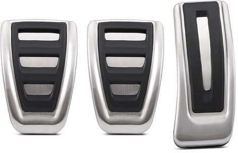 JSRVQKMS Auto Pedal Zubehör Für Audi Für A6 C6 C7 C8 2004-2022 Fußpedale Abdeckung Kraftstoffbeschleuniger Bremse Restfoot Edelstahl rutschfeste Pedalabdeckung Autopedal(3 pcs1)