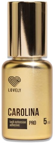 LOVELY Carolina Colle à cils – Colle à cils – Séchage rapide 0,5 seconde. Tenue jusqu'à 8 semaines – Hypoallergénique – Convient pour les studios et les applications étrangères – 5 ml Noir