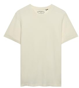 Superdry Herren Classic Essential T-Shirt Hellstes Himmelcreme L