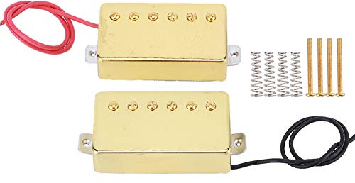2pcs Humbucker Pickups, Gitarre, Humbucker Humbucker Pickup, Humbucker E -Gitarre Pickup Gitarre Pickup Humbucker Pickup Pickups E -Gitarre Gold Brass + Alnico5 Magnet
