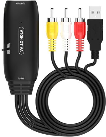 Zxfdsfdbnm Convertisseur HDTV compact pour connecter des appareils vintage à des téléviseurs HD et des écrans modernes 720p 1080p