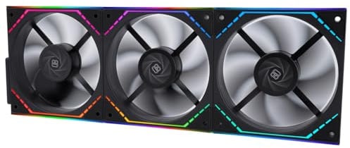 Thermalright TLM12QR X3,wireless splicing chassis fan,building block splicing fan,Infinity Mirror ARGB lighting effect,reverse blade design,new power chip module simplifies wiring management