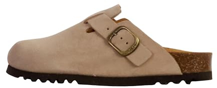 Scholl Fae Dark Beige - Clogs - Damenschuhe Pantolette/Zehentrenner, Beige, leder
