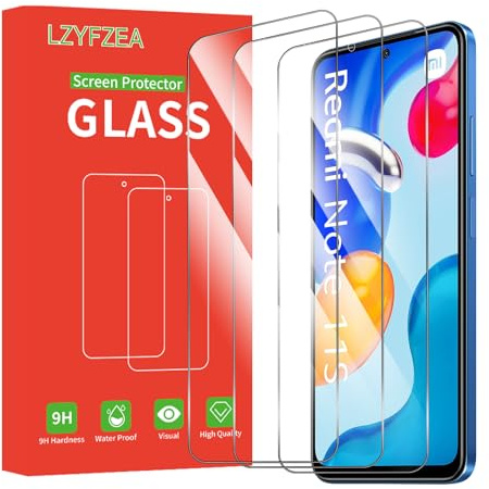 LZYFZEA 3 Piezas, Protector Pantalla para Xiaomi Redmi Note 11S 5G, Cristal Vidrio Templado HD,Libres de Huellas Dactilares, HD Transparente, Dureza 9H, Sin Burbujas
