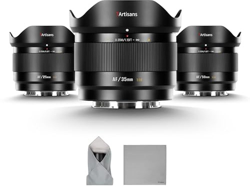 Obiettivo 7Artisans AF25/35/50mm F1.8 APS-C LITE ad ampia apertura serieF1.8 compatibile con riconoscimento facciale e oculare compatibile con Fujifilm Fuji X-H/T/T30/S/E/A Series Fuji X-E2 Fuji X-T2
