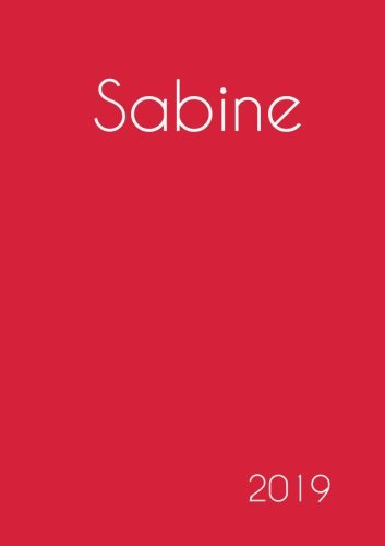 Kalender 2019 - Sabine: personalisierter Namenskalender - DIN A5 - eine Woche pro Doppelseite