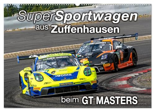 Super Sportwagen aus Zuffenhausen beim GT MASTERS (Wandkalender 2026 DIN A2 quer), CALVENDO Monatskalender: Spektakuläre Rennszenen der ... auf dem Nürburgring (CALVENDO Sport)