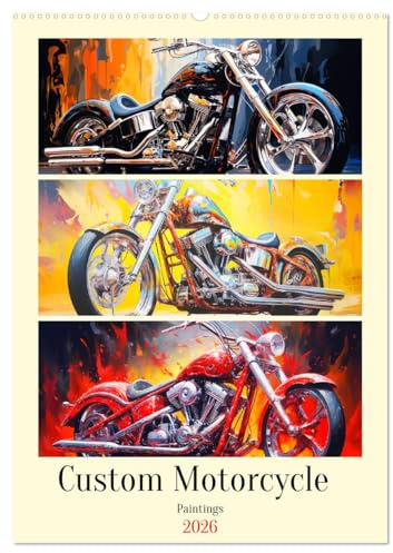Custom Motorcycle Paintings (Wandkalender 2026 DIN A2 hoch), CALVENDO Monatskalender: Fantasy Custombikes! Kunstvoll gemalte Traummaschinen (CALVENDO Technologie)