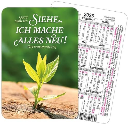 Spielkartenkalender 2026: Jahreslosung 2026