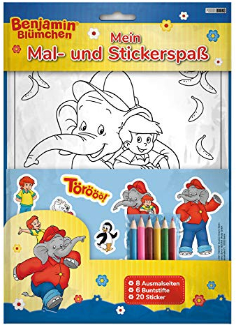 Benjamin Blümchen: Mein Mal- und Stickerspaß: Ausmalseiten, Sticker und Buntstifte