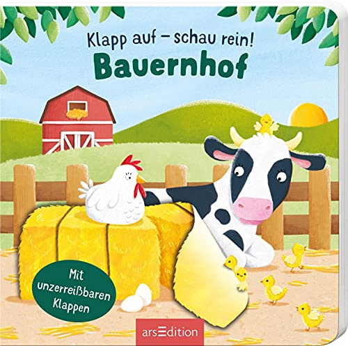 Klapp auf – schau rein: Bauernhof: Mit unzerreißbaren Klappen | Erster Entdeckerspaß für Kinder ab 12 Monaten