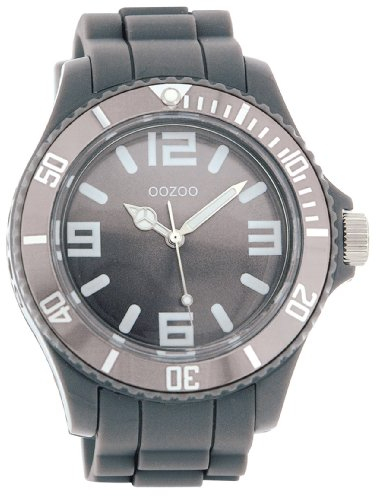Oozoo Unisex-Armbanduhr Silicone Collection Analog Silikon grau C4163