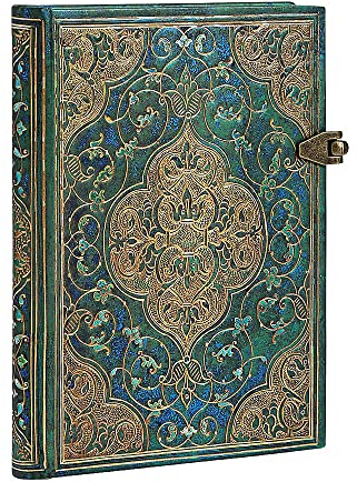 Paperblanks Chroniken in Türkis Notizbuch Mini Liniert, PB3216-8, Mini (140 x 95)