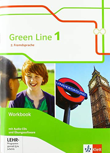Green Line 1. 2. Fremdsprache: Workbook mit Audios und Übungssoftware Klasse 6 (Green Line. Ausgabe 2. Fremdsprache ab 2018)