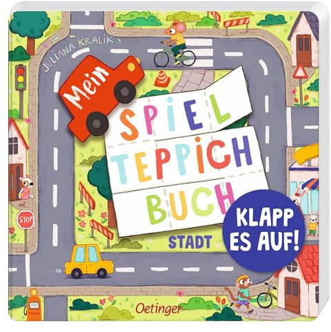 Mein Spielteppich-Buch. Stadt: Stabiles Leporello-Buch aus Pappe für Kinder ab 2 Jahren, das sich ganz einfach zu einem Spielteppich auffalten lässt