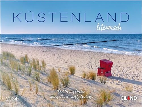 Küstenland literarisch Mini-Broschurkalender 2024. Wandplaner der Nord- und Ostseeküste mit Zitaten von Dichtern und Denkern. Hochwertiger Kalender ... & Denker über die Nord- und Ostseeküste