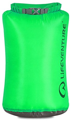 Lifeventure 10 Liter Ultraleicht-Trockensack, Siliconized Rip-Stop Gewebe mit vollständig verschweißten Nähten Leichter wasserdichter Trockensack - Grün 10L