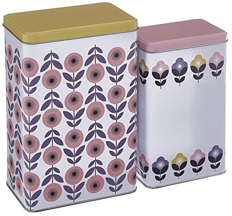Premier Housewares 507306 Joni Boîtes de rangement - Petite Boîte Rectangulaire de Stockage - Boîte de conservation -Lot de 2
