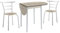 Miroytengo Pack de Mesa Extensible y 2 Sillas Cocina Butterfly, Mesa Plegable Comedor Roble y Blanco 55-115x61x74 cm