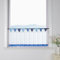 ESLIR Scheibengardine mit Schlaufen Vorhang Küche Bistrogardinen Transparent Stores Gardinen Kurzgardine Voile Blau HxB 45x90cm1 Stück