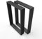 sossai® XXL Stahl Tischkufen TKK3 | Rahmenprofil: 100 mm x 20 mm | Breite 70 cm x Höhe 72 cm | Farbe: Schwarz | 2 Stück | Industrial Style Tischbeine, Tischgestell